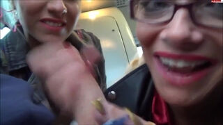 Two Hot German Blondes Doing Good In A Public Bus