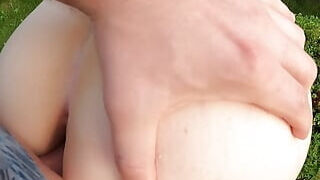 My parents were not at home. We went to the backyard