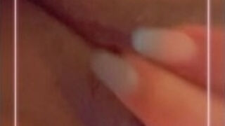 Horny Latina playing with pretty pussy