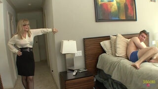 Blond Granny In Lingerie Fucks Doggystyle With