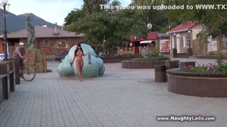 Nude Stroll In Public - Naughty Lada