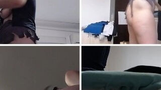 Amateur housewife cleaning the house naked. Sexy Latina with hairy pussy, big ass.