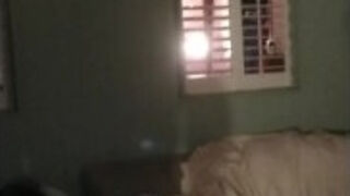 Hot guy masturbating explodes on roommates body thick thighs while she plays games in her panties