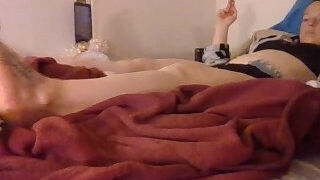 Pov tattoo feet and girl smoking cigarette