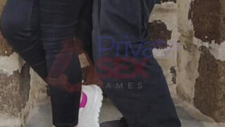 Schoolgirl sucks and fucks in public after school