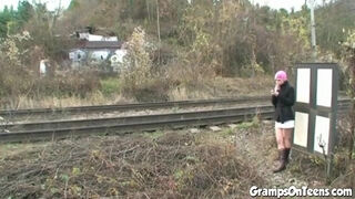 teen 18+ whore creampied by dirty old man