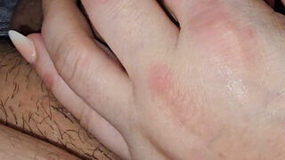 Step mom handjob step son dick under blanket without shame