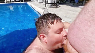 Sucking Cock in the Local Swimming Pool! - Risky