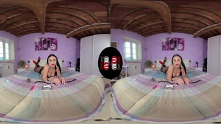 Sensual Goddess Ambra Gives You a Proper Foot Tease in Her Bedroom - Nylons Heels Feet