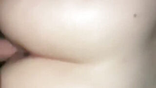 POV husband fucking me doggystyle in my pussy with close up of my ass. (Slow-Mo cumshot ending)