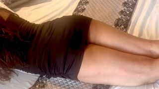 My wife with massage boy