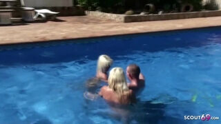 Young Guy Fuck Two German Mature In Ffm Public Threesome At Pool In Holiday With Nadja Summer