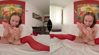 Hige Dildo Insertion By Skinny Girl - VRSexperts