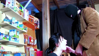 Big hard fuck with the Spanish beauty Jessica Blue in her store - MMM100