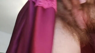 Cougar with Hairy Pussy Masturbates It Until Intense Orgasm Solo