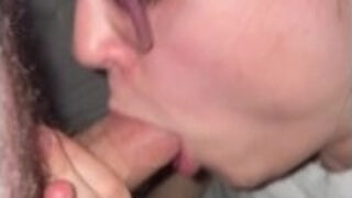 making a mess sucking His Dick