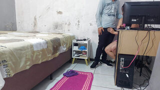 Lonely Housewife Can't Resist the Internet Technician and Makes Her Husband a Fool!