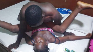 College students after class fuck in a hotel room