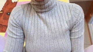 Curly milf loves to play with her stepson's big cock POV
