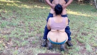 I Love Mouth Fucking My Husband's Brother in Outdoor - Indian Milf Dick Sucking - Blowjob Sound