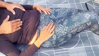 Indian MILF Wife Melts Under Husbandâ€™s Touch - Outdoor Sensual Massage, Pressing Boobs & Fingering