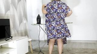 when the housewife finished her business, a cock was immediately inserted into her ass