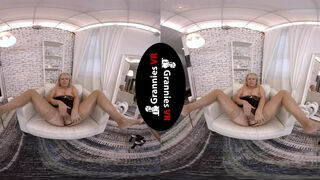 In The Black - Granny, Lingerie, Heels, Fingering