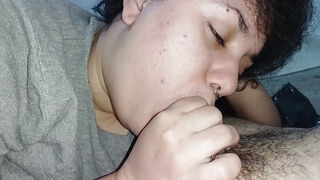 EXTREME SLOPPY WET BLOWJOB, slut delights in fucking cock