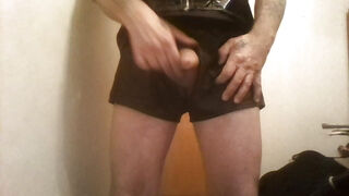 HOT SPERM SHOW IN LIGHT DRESSED SEXY WEAR.