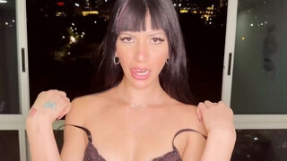 Dirty latina whore seduces in POV before rough buttfuck