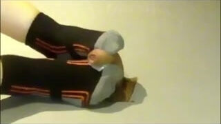 Footjob and gloryhole
