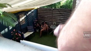 She loves it in the open air - and then his cock stiffens