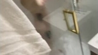 HotWife Lexi Eats Cum in the Shower