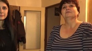 'OMAHUNTER Sex loving couple and mature lady using sex toys'