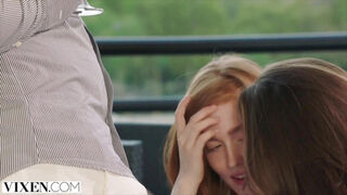 VIXEN - Tori Black and her husband treat themselves to a beautiful teen in Paris