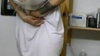 Blonde Amateur BBW Farts on Webcam
