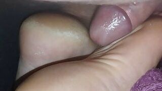 Evening Amateur Footjob feet fuck  masive cum on feet