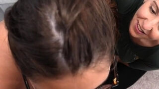 Spex chubby plumper giving deepthroat