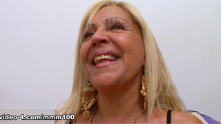 Blonde brazilian granny ass fucked deep on the couch - MMM100