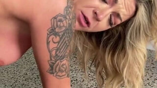 Tattoed curvy blonde gets fucked by friend's husband