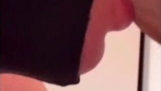 While I’m blowing him at the gloryhole, his thoughts drift to his wife. But his body takes over – an