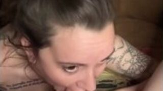 Smoking and sucking my hubby's dick like a good wifey