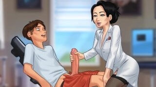 Summertime Saga - Part 110 - Miss Okita Handjob Teacher By LoveSkySanX