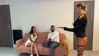 Nina has a nice time with the three brothers - Jacquie et Michel TV