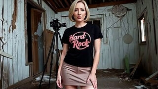 Casting of a milf (43) in an abandoned house. (AI).