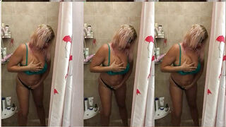 Sexy Wife Straight off the Beach to Rinse off Shower Gets Herself off Like a Depraved Slut