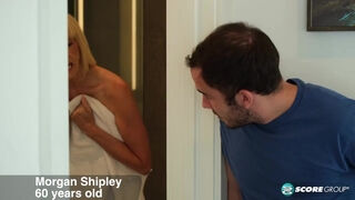 New big-titted 60-year-old Morgan fucks her step-son