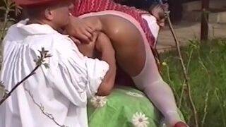 'milf gets extreme rough outdoor fisted and deep tight ass fucked'