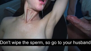 Slim Long-legged Hottie Lets Her Lover Fuck Her In Both Holes In His Car While Her Husband Is At Home