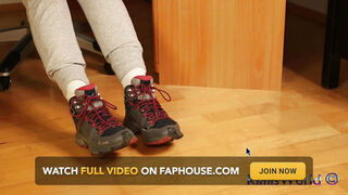 Dirty White Socks & Hiking Shoes - Slow Sneaker Removal, Sock Tease & Foot Play